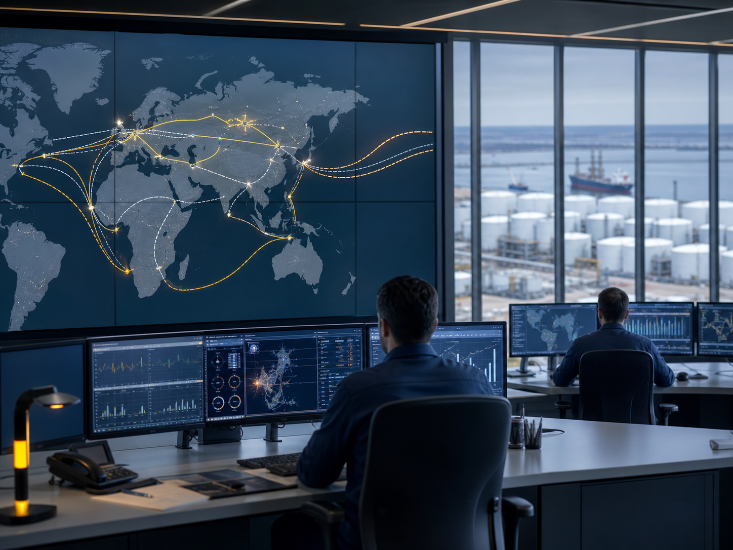 International crude oil trading and energy supply coordination